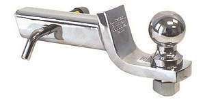 Chrome Welded Steel Ball Mount Kit w/2" Ball - 2" Drop / 1" Rise @ 6,000 lbs.  11641