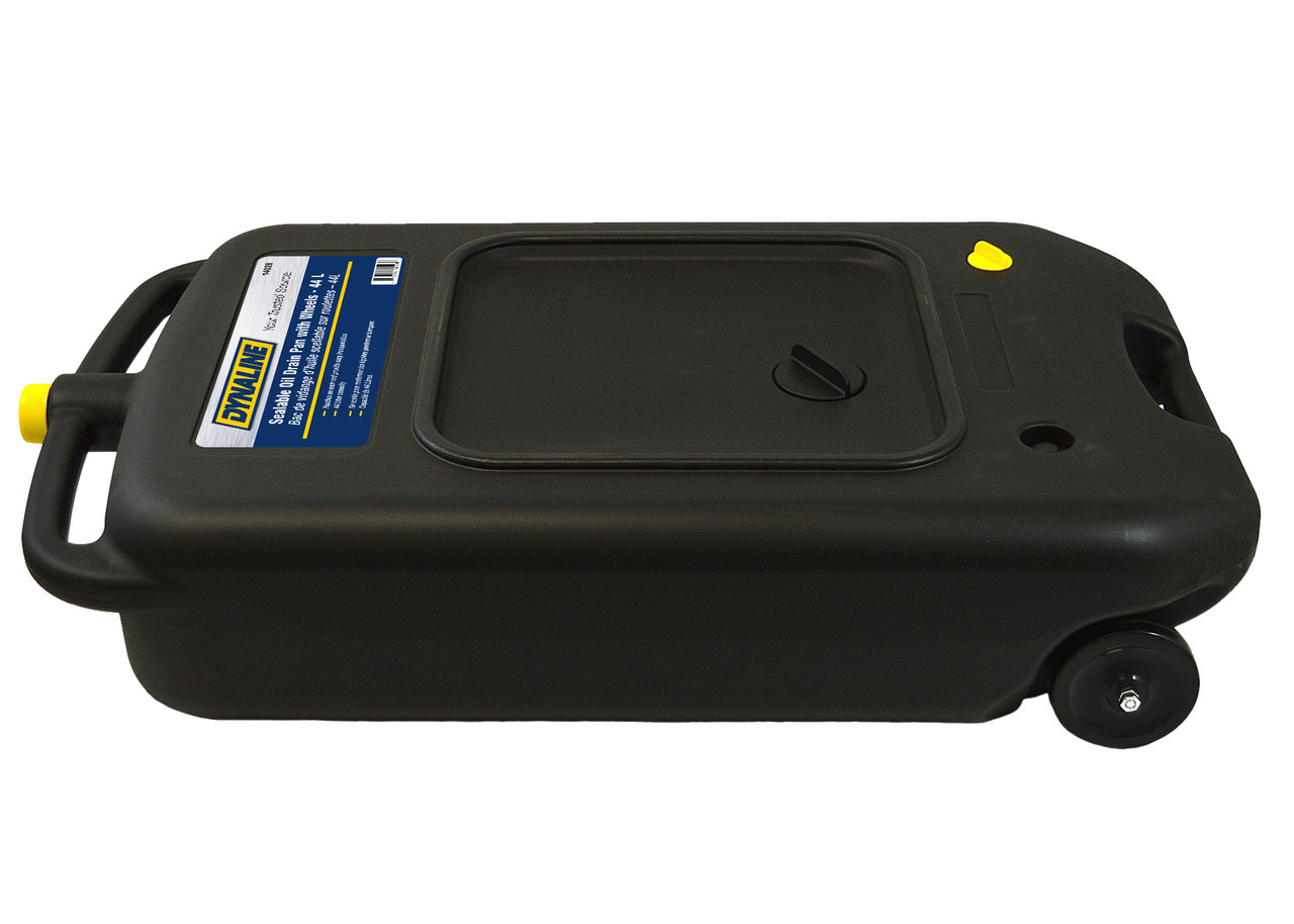 44L Sealable Oil Drain Pan with Wheels  14028