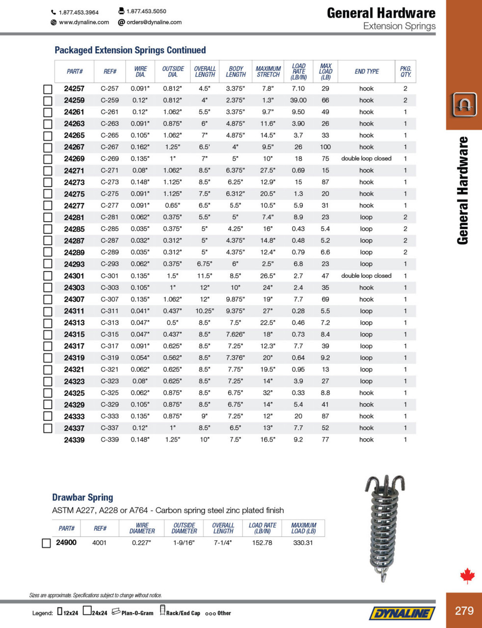 Extension Spring - Retail (2/pk)  24285