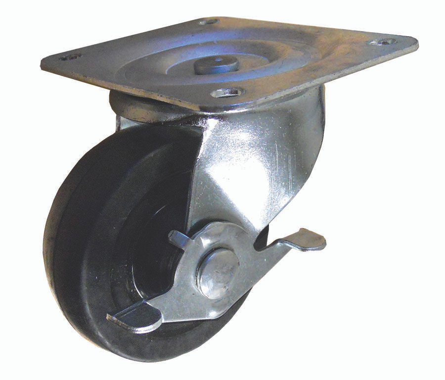 Hard Rubber Swivel Caster w/Brake 1-1/2"  33015