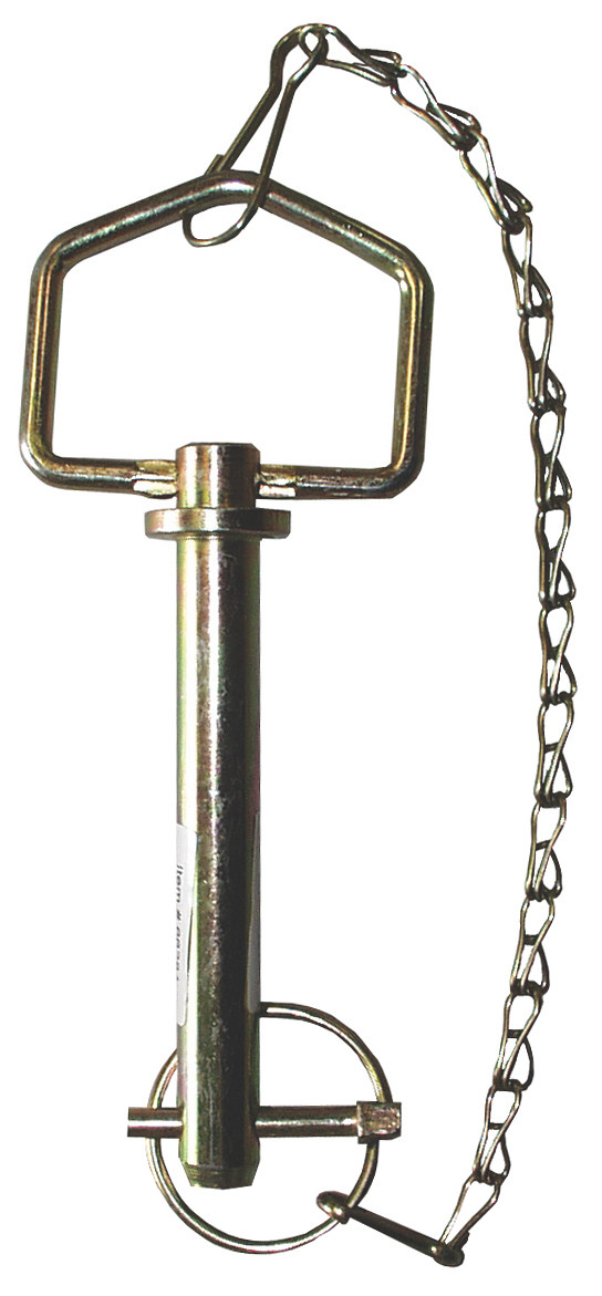 Folding Handle Hitch Pin w/Chained Lynch Pin 1-1/8 x 6-1/4"  66287