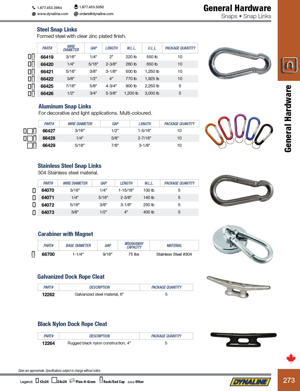 Carabiner Snap Link 5/16"  66421