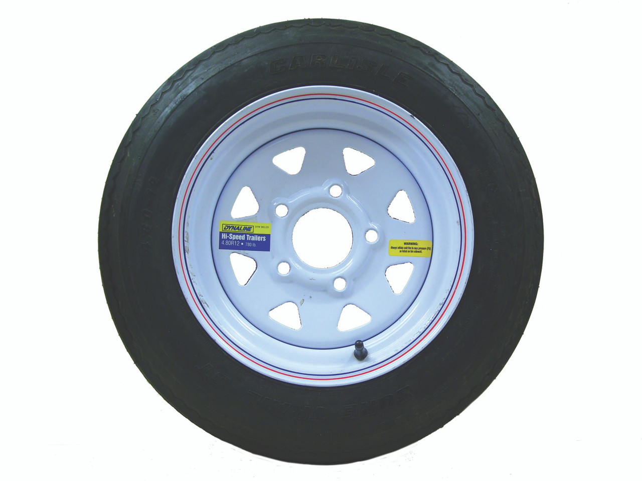 4.80 x 12" 4- Bolt High Speed Trailer Wheel  80120
