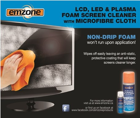LCD & Plasma Screen Cleaner Foam w/Cloth 400g   47046