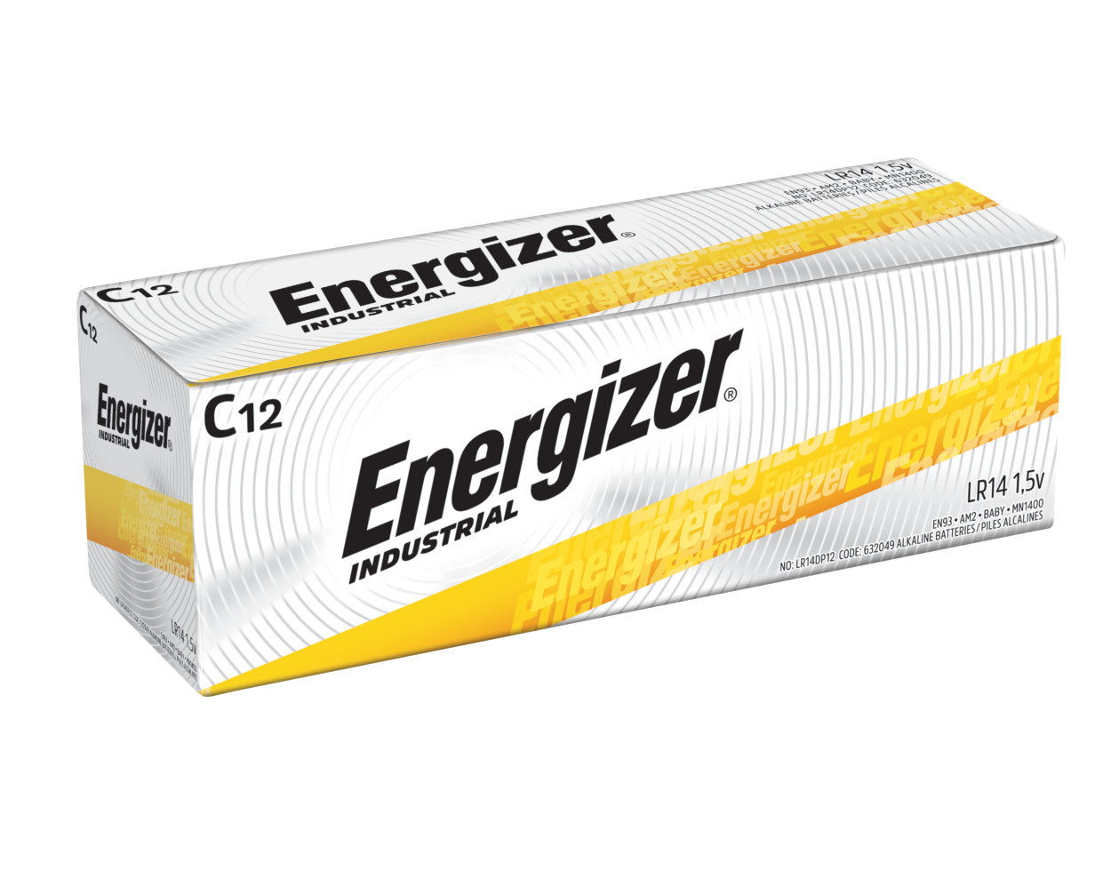 C 1.5V Industrial® Alkaline Battery (12/pk)    EN93