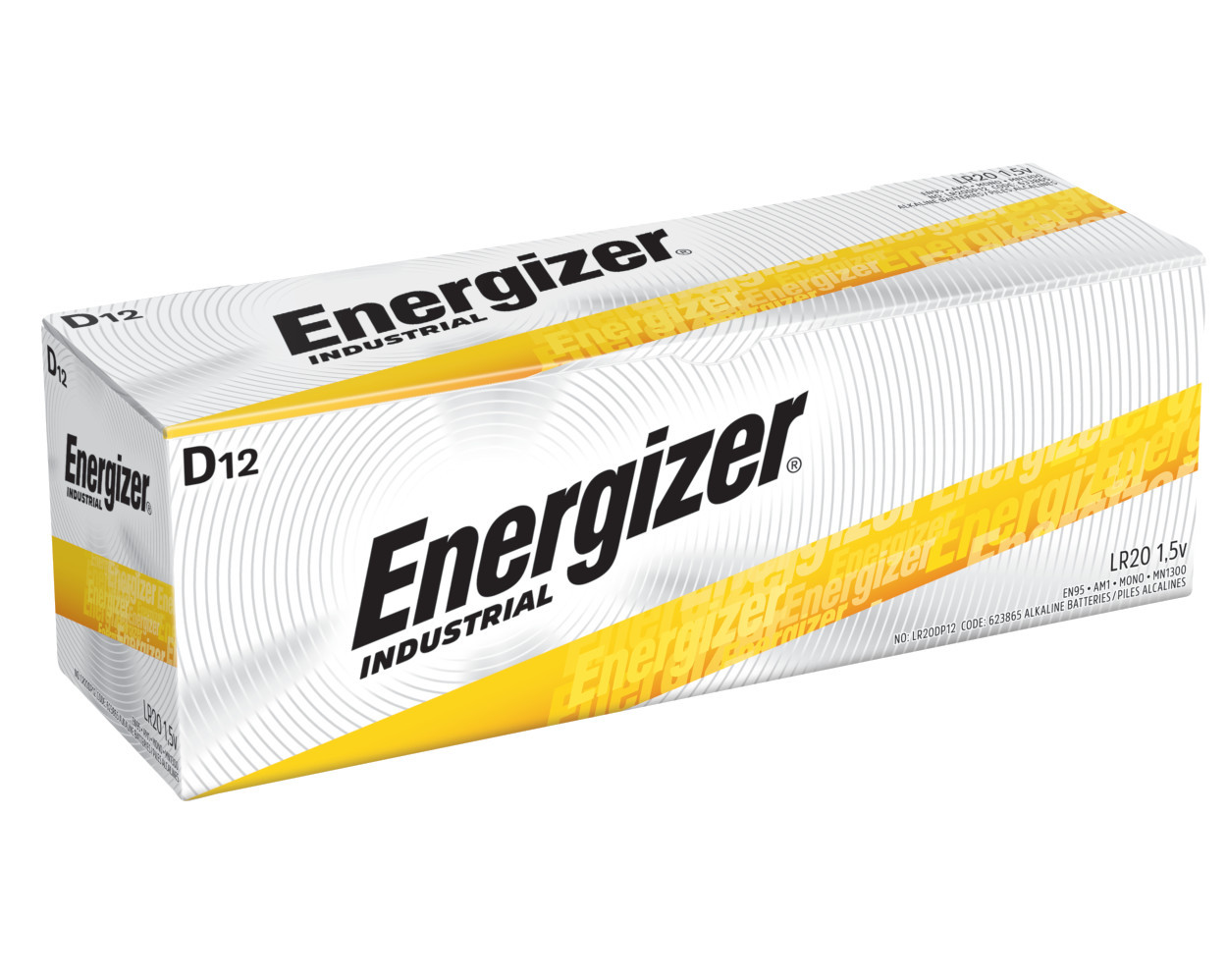 D 1.5V Industrial® Alkaline Battery (12/pk)    EN95