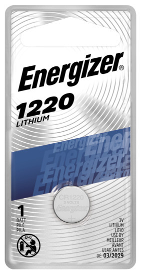 1220 3.0V Lithium Coin Battery (1/pk)    ECR1220BP