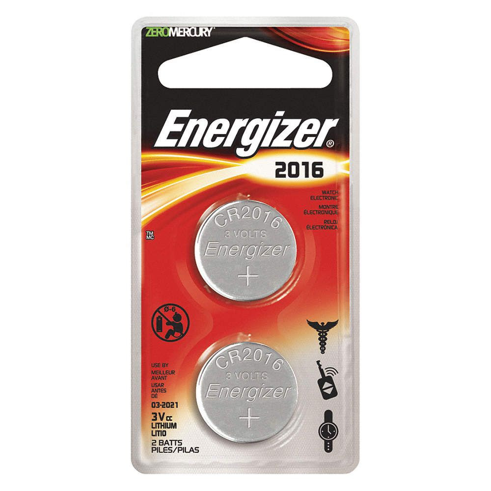 2016 3.0V Lithium Coin Battery (2/pk)    2016BP-2N