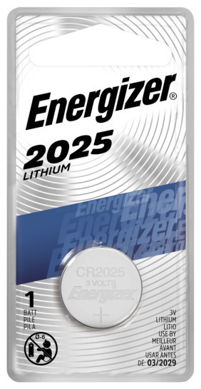 2025 3.0V Lithium Coin Battery (1/pk)    ECR2025BP