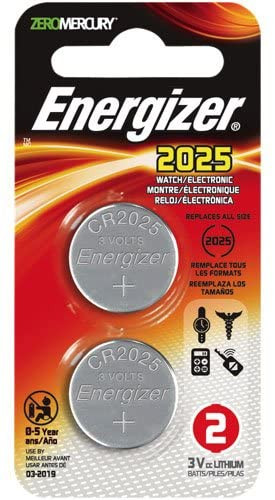 2025 3.0V Lithium Coin Battery (2/pk)    2025BP-2N