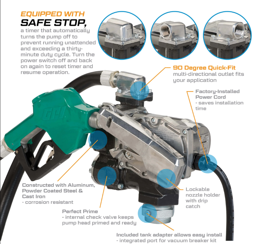 25 GPM 12V Extreme Temperature Rated V25® Series Fuel Transfer Pump   170000-06