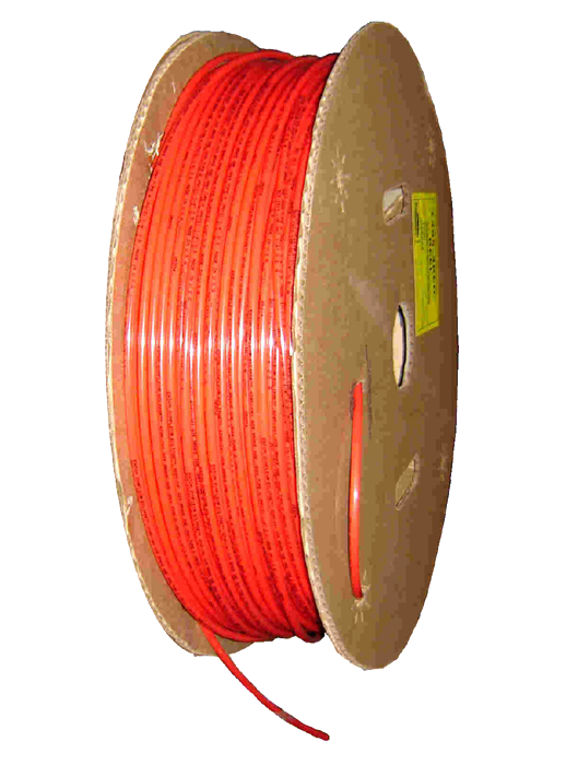 3/8" x 100' Polyester Reinforced Red Nylon DOT Type 3B Tube  1485-6RED-100