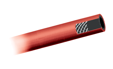 3/8" x 500' Red PVC/Nitrile 300 PSI Rubber Air Hose  RWH-6-REEL
