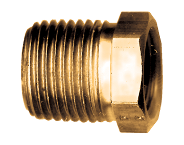 1/4 x 1/8" Brass Female NPT - Male NPT Reducing Hex Bushing  110-BA