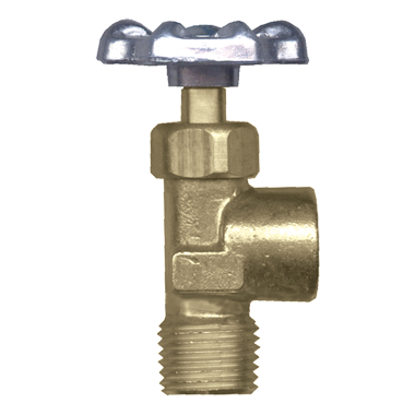 1/2 x 3/8" Brass Male NPT - Female NPT 90° Angle Valve   1115-DC