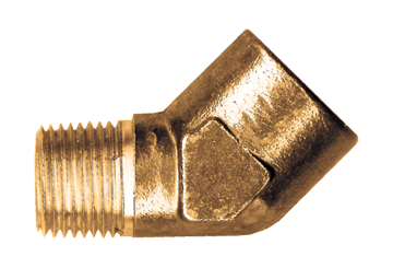 1/2 x 1/2" Cast Brass Male NPT - Female NPT 45° Street Elbow  124-D