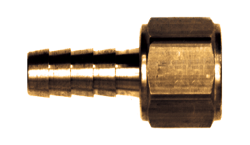 1/4 x 1/4" Brass Hose Barb - Female NPSM w/Gasket Connector  130-4B