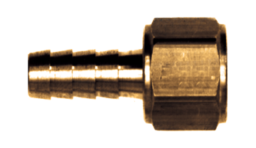 3/8 x 1/4" Brass Hose Barb - Female NPSM w/Gasket Connector  130-6B