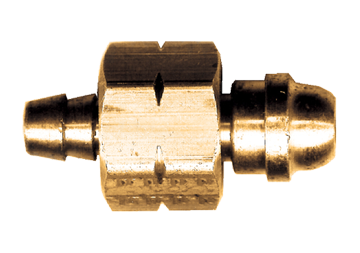 3/16 x 9/16"-18 LH  Brass Hose Barb - Female Acetylene Nut Combo  133-3L
