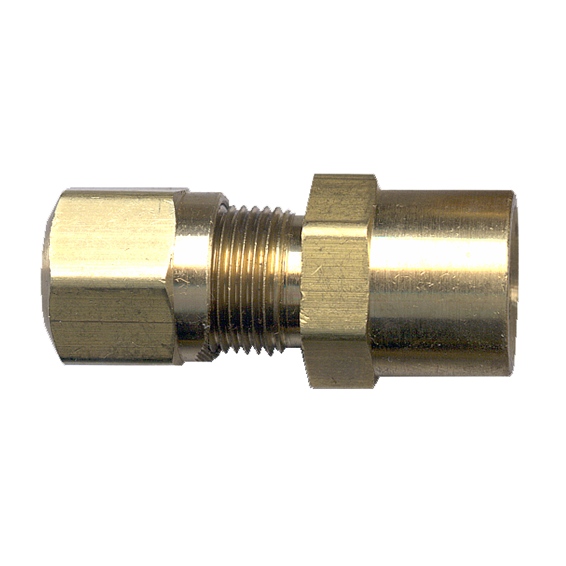 1/2 x 1/2" Brass DOT Poly Line Compression - Female NPT Connector  1466-8D