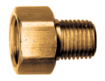 1/2 x 1/4" Brass Female 45° SAE Inverted Flare - Male NPT Connector  148-8B