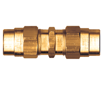3/8 x 3/8" Brass DOT Air Brake Hose Compression Nut/Sleeve/Coupler Assembly  1492-6C