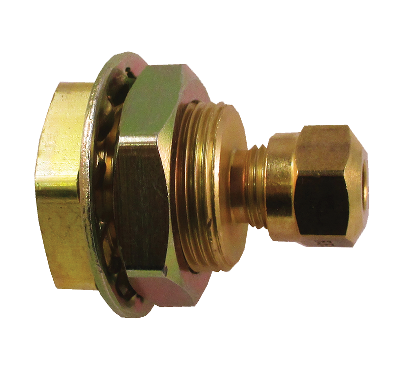1/2 x 3/8" Brass DOT Poly Line Compression - Female NPT Terminal Bolt  1495N-8C
