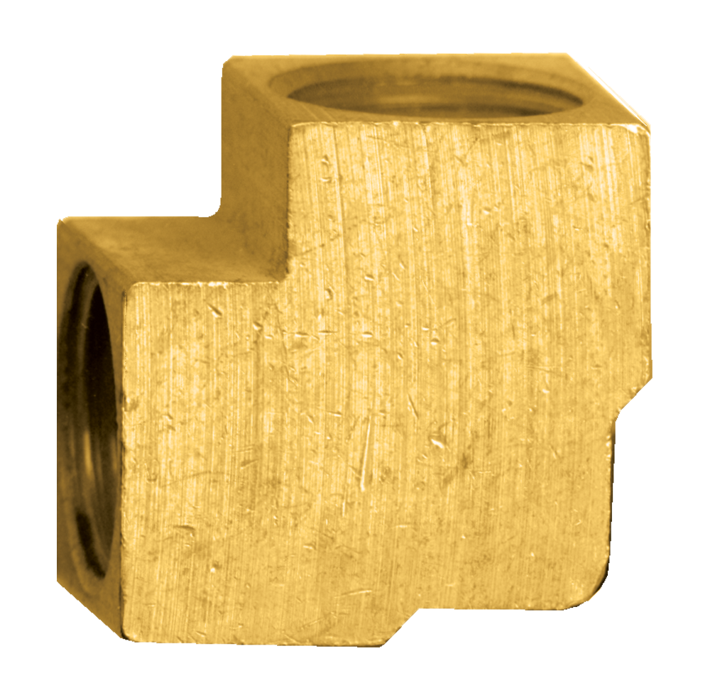 1/4 x 1/8" Brass Female 45° SAE Inverted Flare 90° Elbow  150-4A