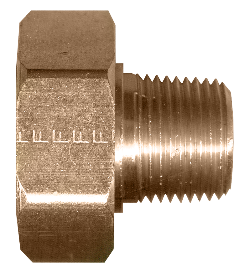 3/4"-11.5 x 1/4"  Brass Female Water Hose Swivel - Male NPT Connector  194-B