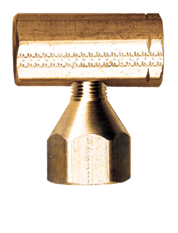 .885"-14 Brass Female POL (CGA510) Propane Manifold Tee  2001-F