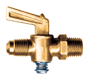 1/4 x 1/4" Brass Male SAE 45° Flare  - Male NPT Shut Off Cock  2048-4B