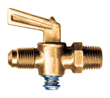 5/16 x 1/4" Brass Male SAE 45° Flare  - Male NPT Shut Off Cock  2048-5B
