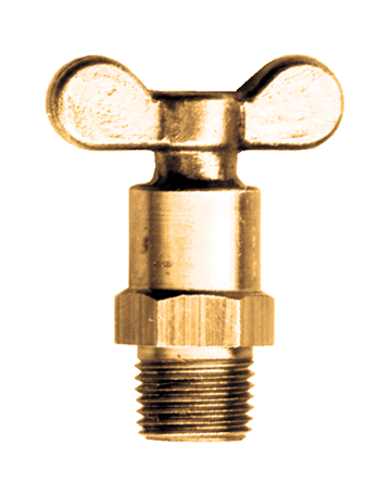 3/8" Brass NPT Needle Seat Drain Cock  242-C
