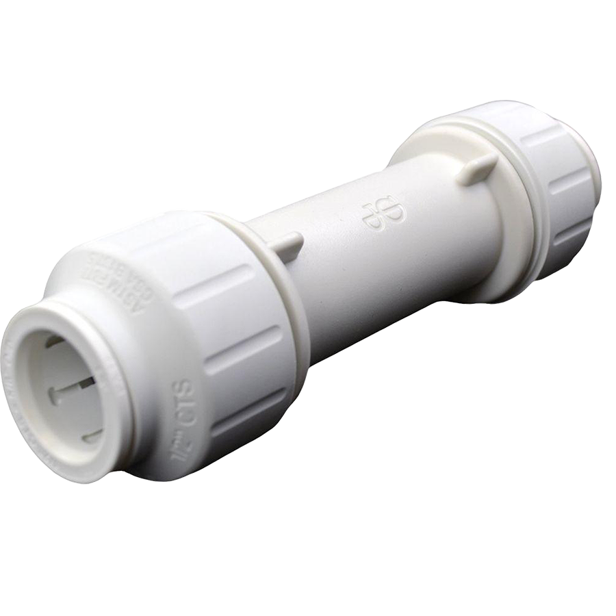 3/4" JG® White Polypropylene Female Twist Lock CTS Slip Connector  3/4SCP