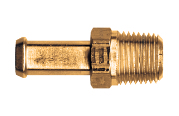 1/4 x 1/8" Brass Fuel Line Hose Barb - Male NPT Connector  325-4A