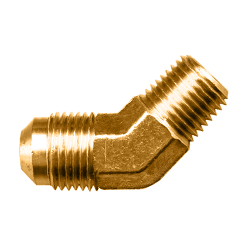 3/8 x 1/4" Brass Male 37° JIC - Male NPT 45° Elbow  3754-6B