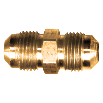 3/8 x 1/4" Brass Male 45° SAE Flare Reducing Union  42R-64