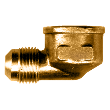3/8 x 3/8" Brass Male 45° SAE Flare - Female NPT  90° Elbow  50-6C