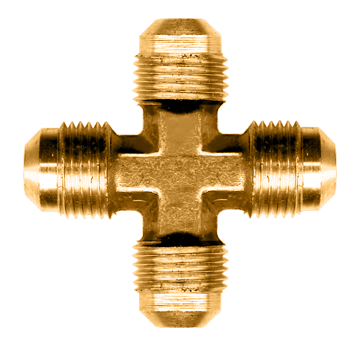 1/2" Brass Male 45° SAE Flare Cross  52-8