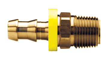 3/8 x 5/16" Brass Grip-Tite Hose Barb - Male 45° SAE Inverted Flare Connector  735-65