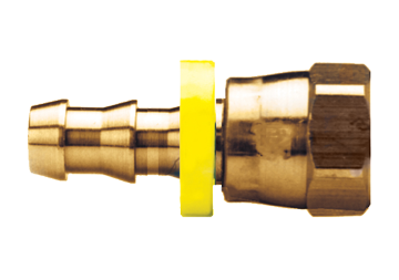 1/2 x 1/2" Brass Grip-Tite Hose Barb - Female Swivel 37° JIC Connector  738-88