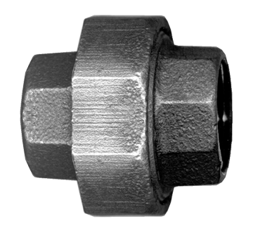 1/4" Sch. 40 Black Iron Female NPT Swivel Union  BI-104-B