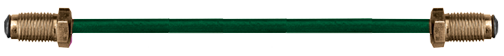 3/16 x 51" Polyvinyl Flourine Coated Steel European Bubble Flare Brake Line - Metric 10 x 1.0mm Nut  BLPE-3-51