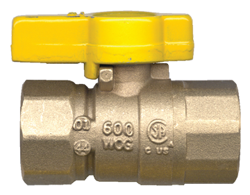 1/2" Forged Brass 5 PSI Female NPT - Female NPT Natural Gas Ball Valve  BV5221-D
