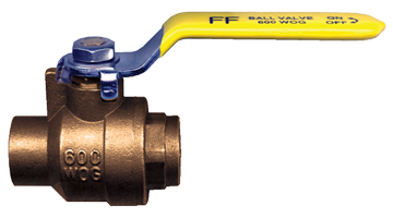 2" O.D. Tube Forged Brass 200 PSI Female Sweat-On Fuel Oil Ball Valve  BVC4103-34
