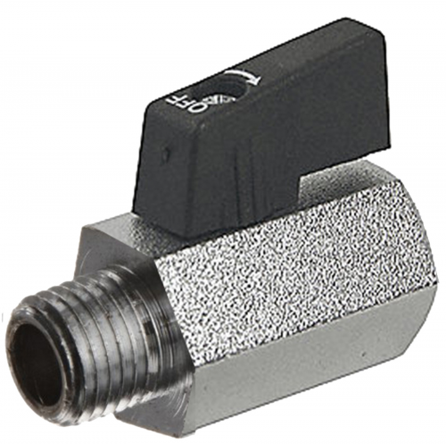 1/4" Chrome Plated Brass 450 PSI Female NPT - Male NPT Ball Valve  BVT3120-B