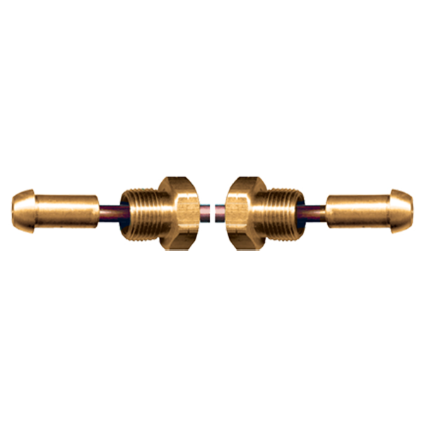 1/4 x 36" Copper Tube - Brass Male Long Nose POL (CGA510) - Male Long Nose POL (CGA510) Pigtail  CP-2136