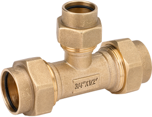 1/2" GAS-FLO® Brass CSST Tee  GF44-8