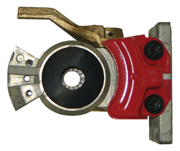 3/8" Red Emergency Female NPT Glad Hand w/Valve  GHV-E