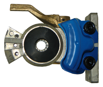 3/8" Blue Service Female NPT Glad Hand w/Valve  GHV-S